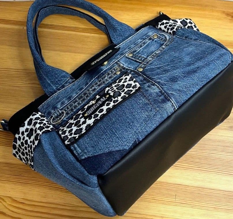 デニムリメイクバック（Ｌ）No.983☆ハンドバッグ　マザーズバッグ