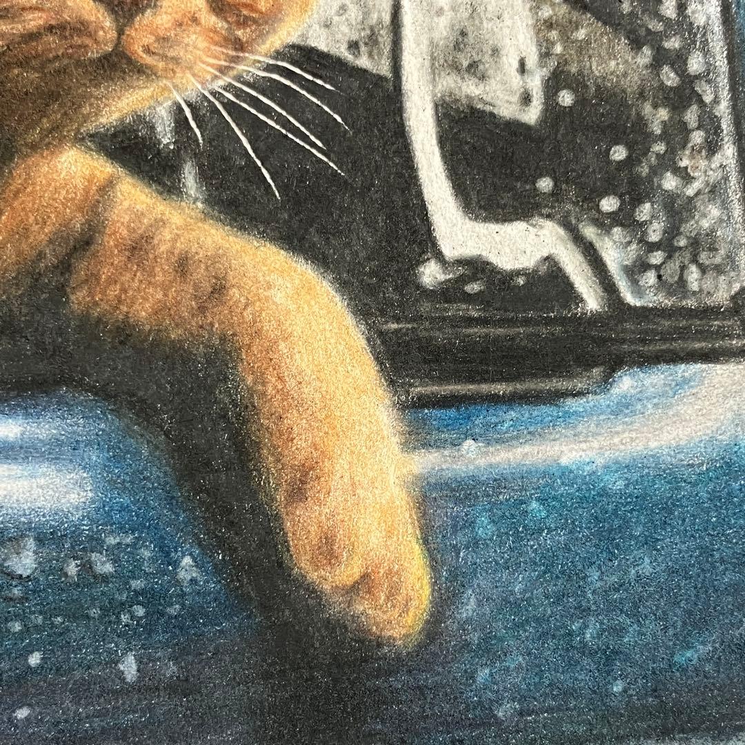 “迎えにきたニャ” 色鉛筆画