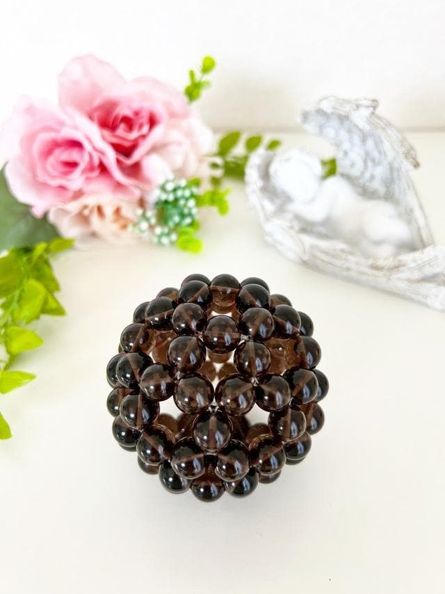 【フラーレン】スモーキークォーツ12mm球（直径約7.5cm）