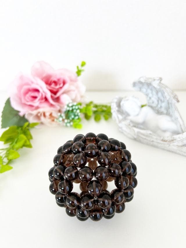 【フラーレン】スモーキークォーツ12mm球（直径約7.5cm）