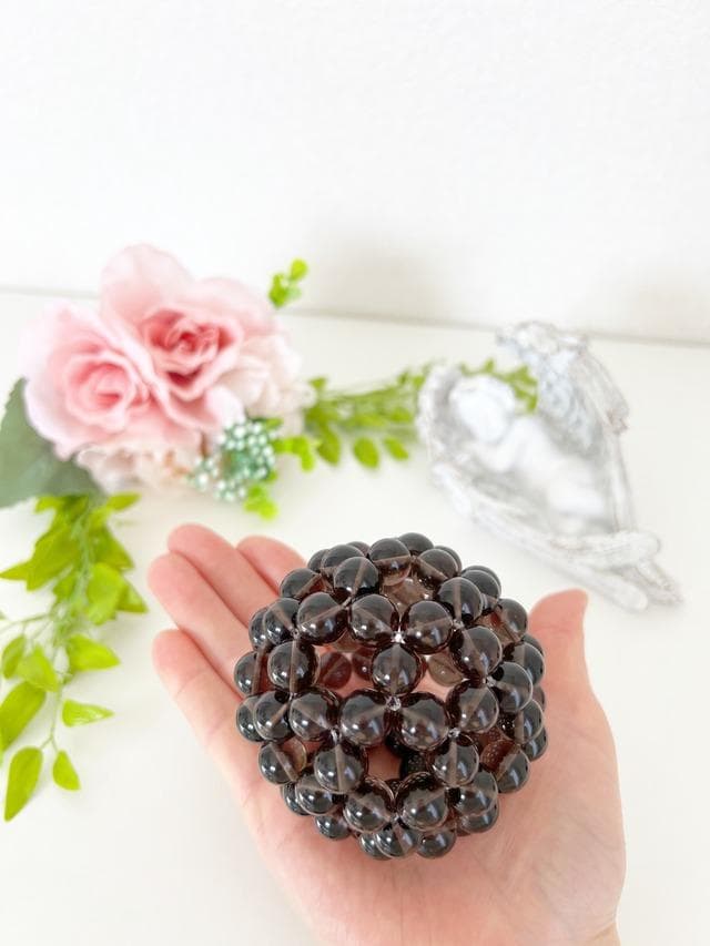 【フラーレン】スモーキークォーツ12mm球（直径約7.5cm）