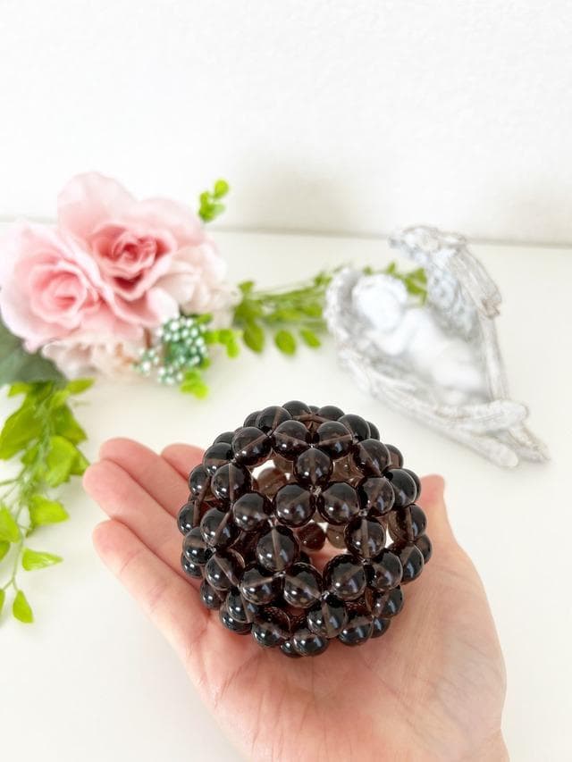 【フラーレン】スモーキークォーツ12mm球（直径約7.5cm）