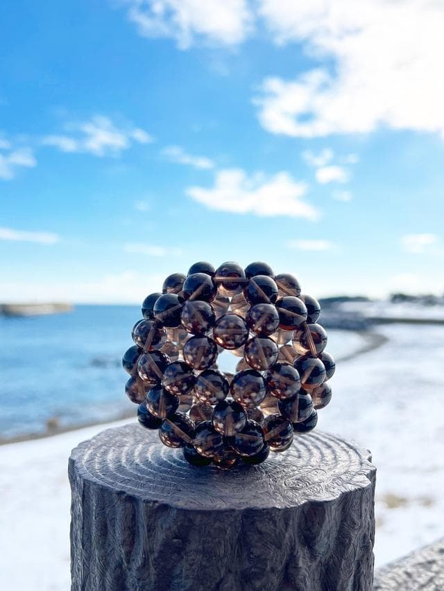 【フラーレン】スモーキークォーツ12mm球（直径約7.5cm）