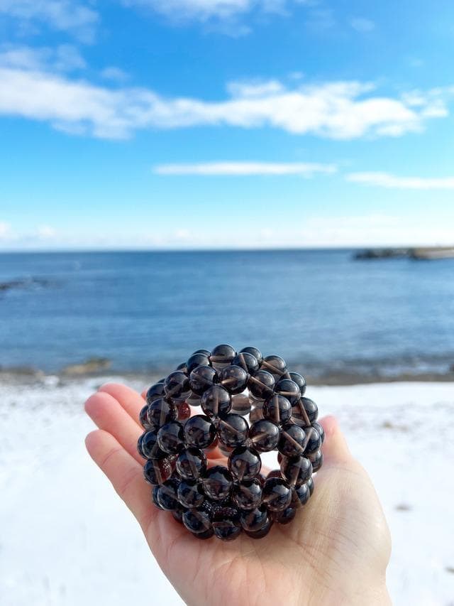 【フラーレン】スモーキークォーツ12mm球（直径約7.5cm）