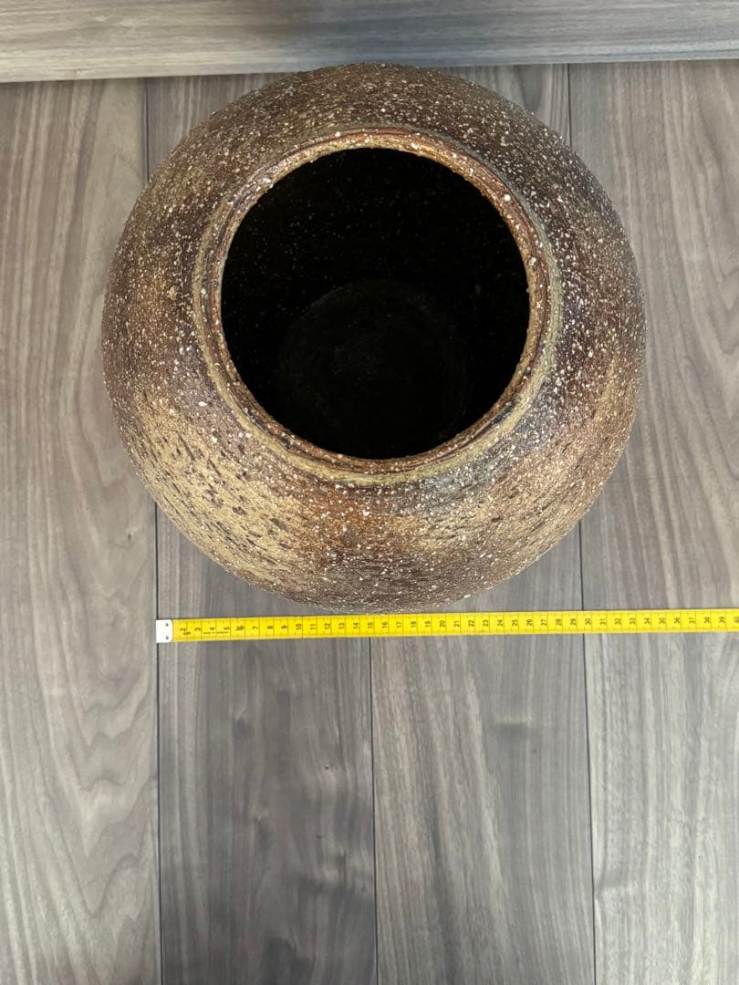 信楽　花瓶　信山作