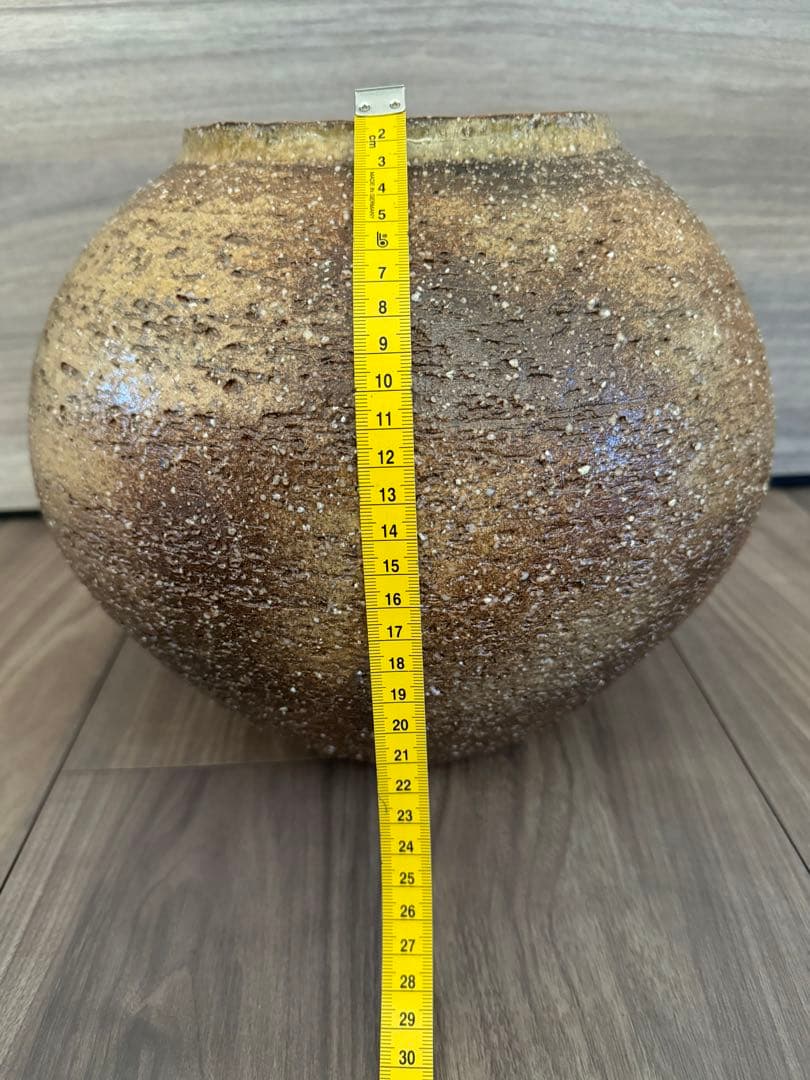 信楽　花瓶　信山作