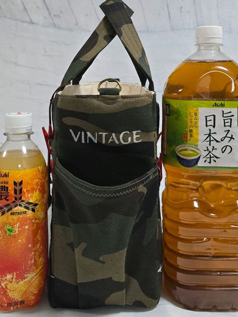 デニムリメイクトートバッグ 迷彩 ARMY