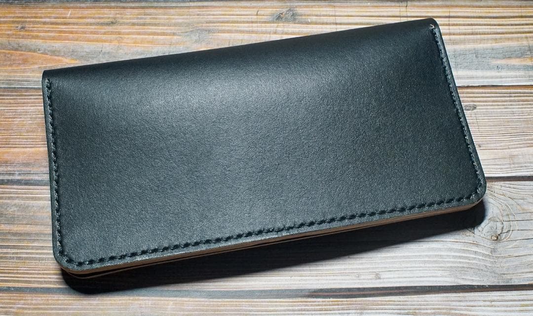 ロング トラッカーウォレット 二層 ブラック 真鍮 トラッカーウォレット