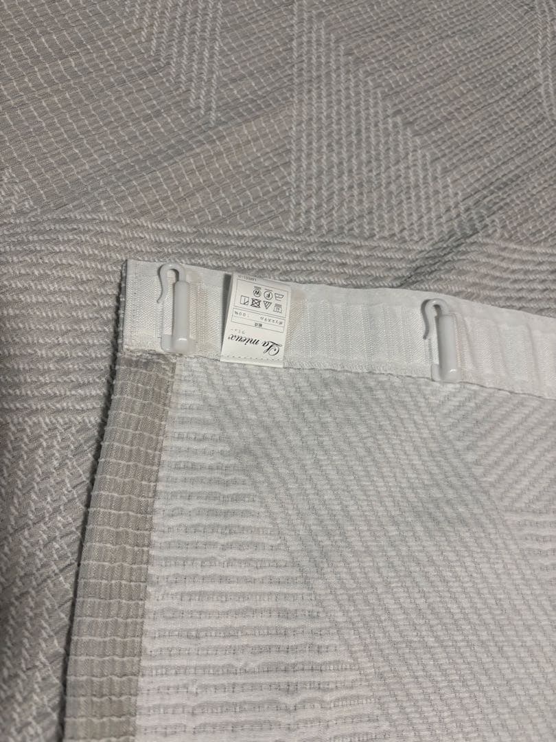 韓国カーテン ニュアンスカラーの非遮光ジャカード ＜カフス＞