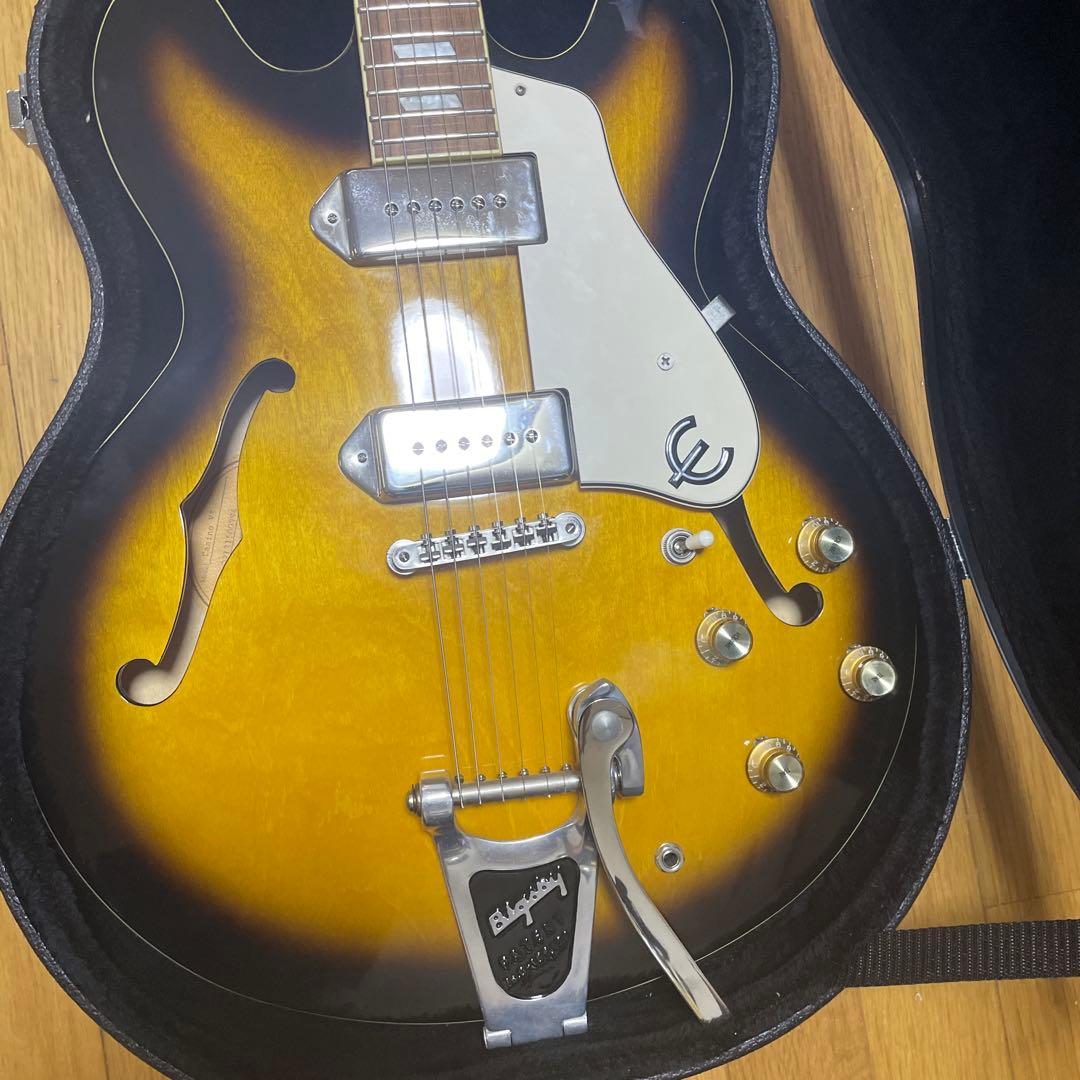 ふゆワタル純正ハードケース付き！Epiphone casinoカジノ