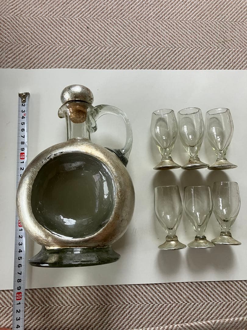 RIKATTI　デカンタと脚付きグラス6個セット