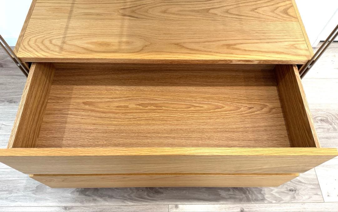 【美品】無印良品　ステンレスユニットシェルフ　引き出し付き