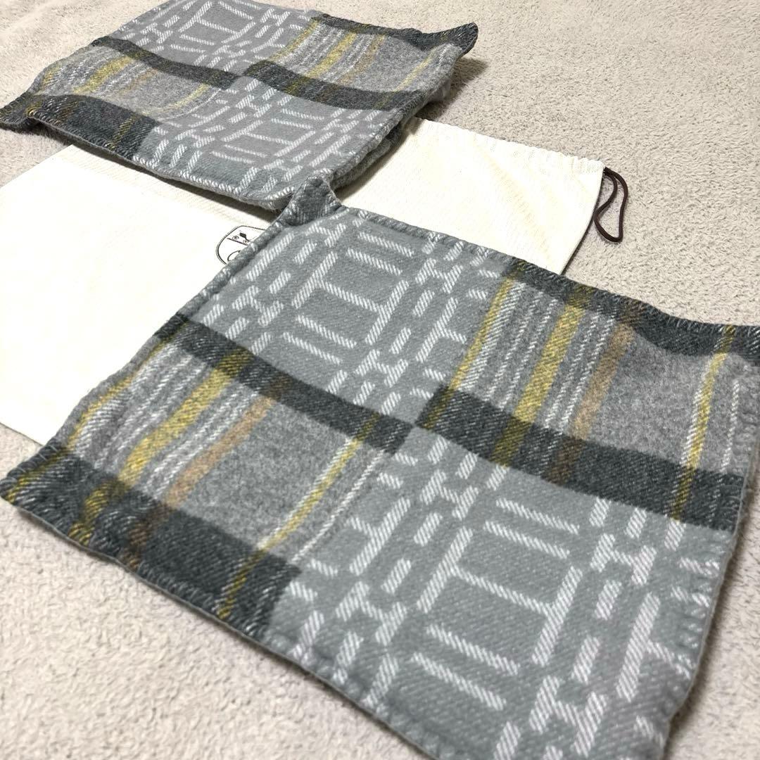 HERMES エルメス Hロゴ 枕 インテリア クッションカバー　2枚セット