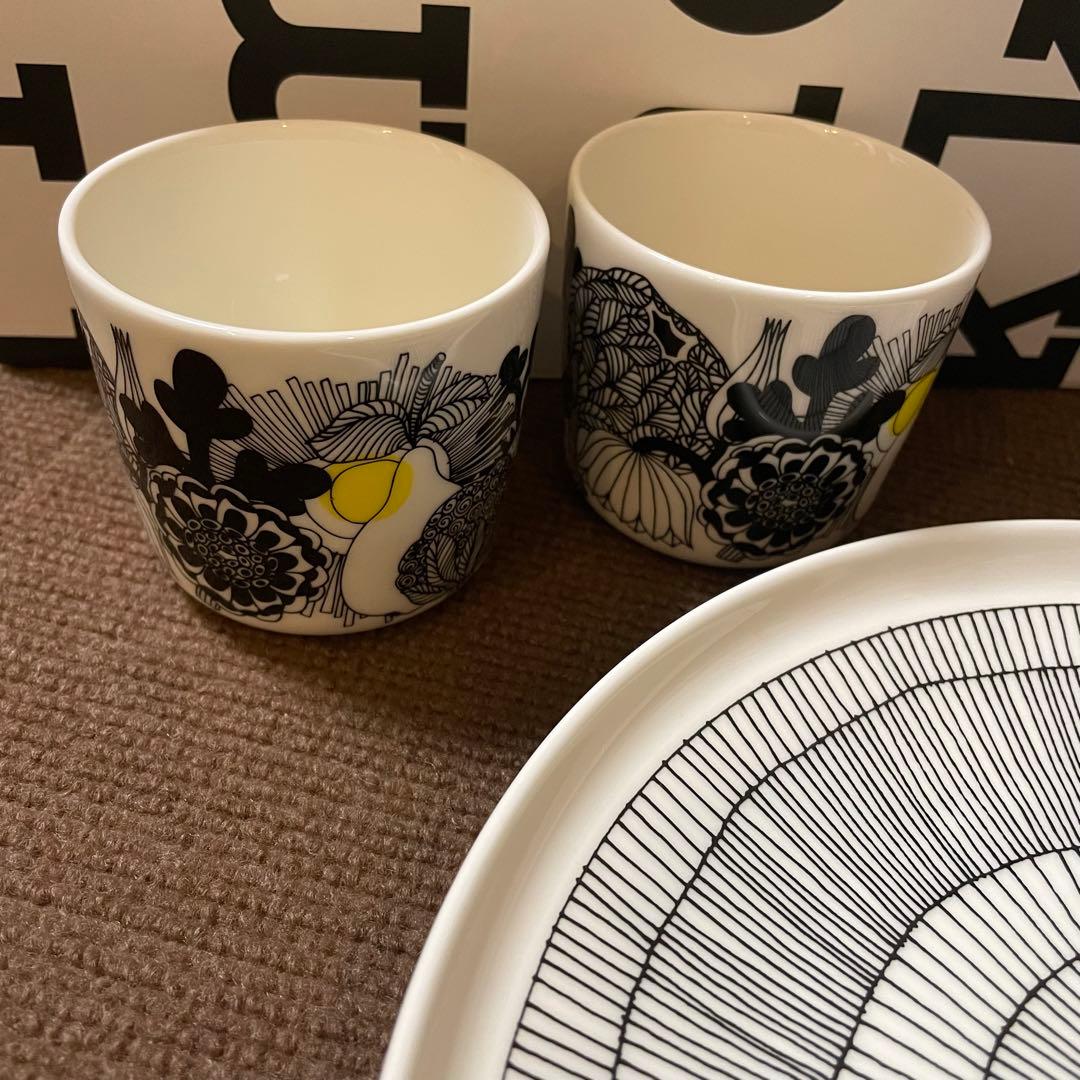 マリメッコ 丸皿 マグカップ ラテカップ お皿 陶器