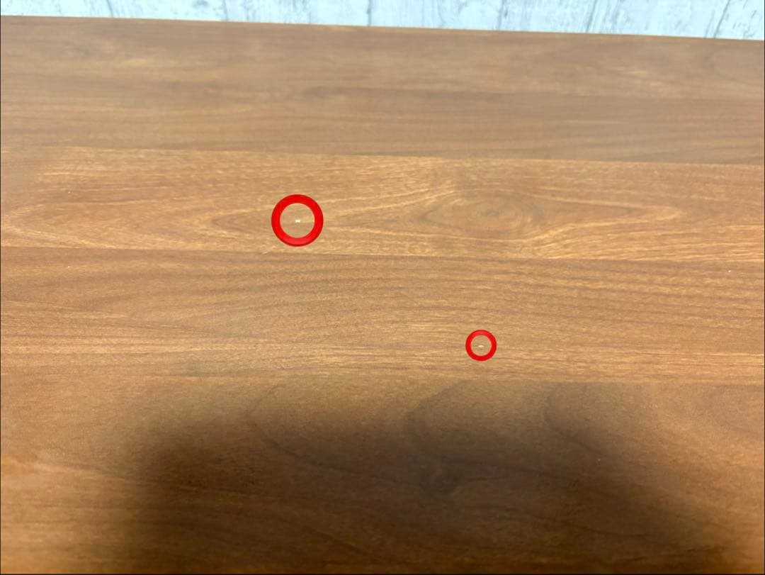 【ベルメゾン】天然木アルダー材　デスク　ブラウン