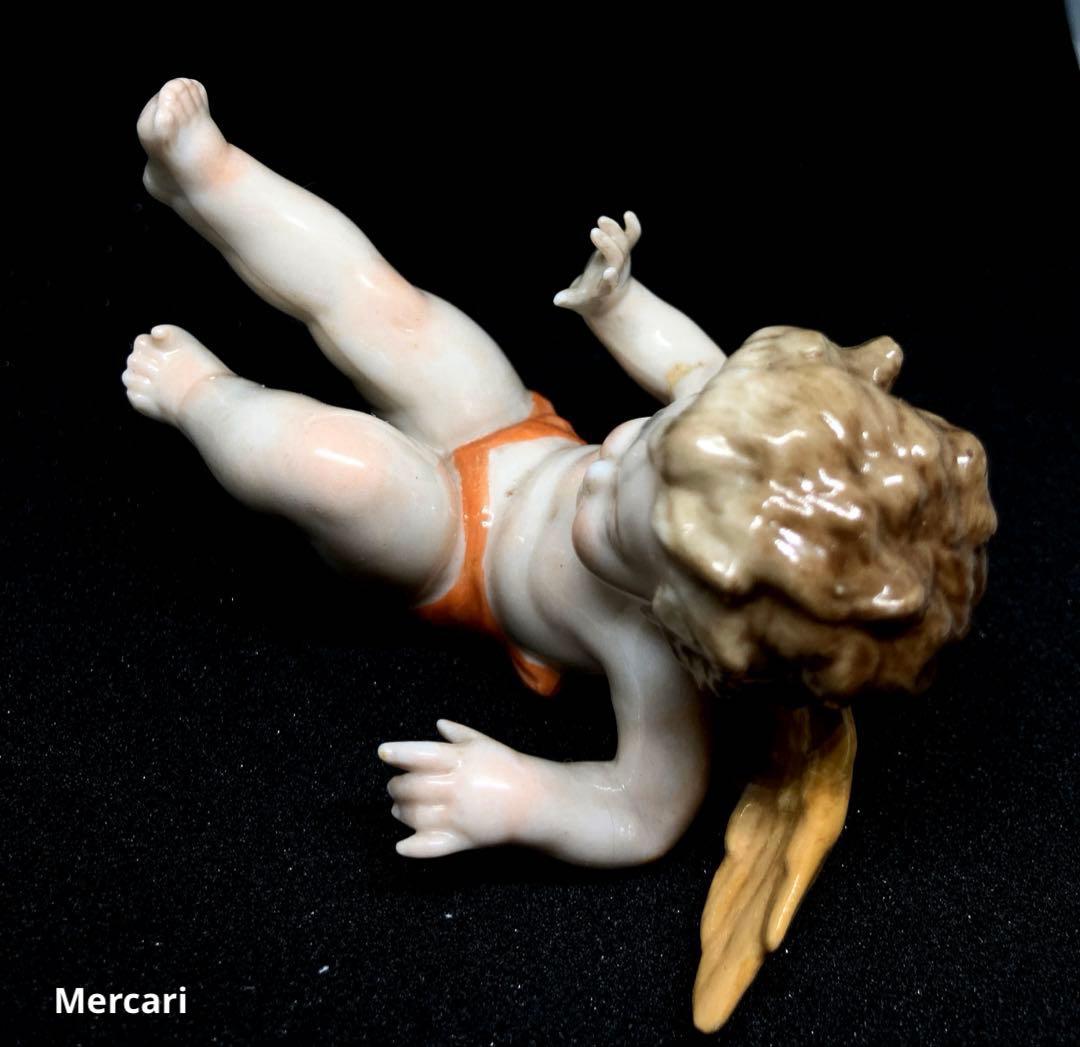 ドイツ製　アンティーク　天使　フィギュリン　でんぐり返し