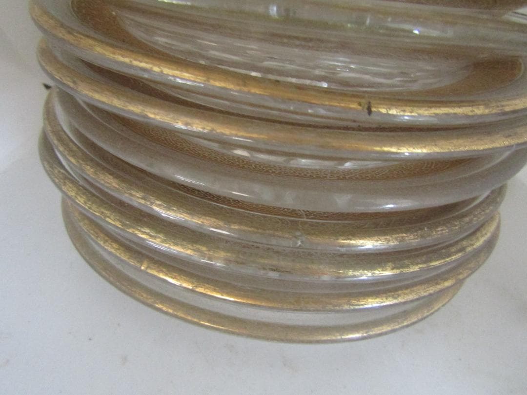 ガラス皿 金色装飾 　24枚
