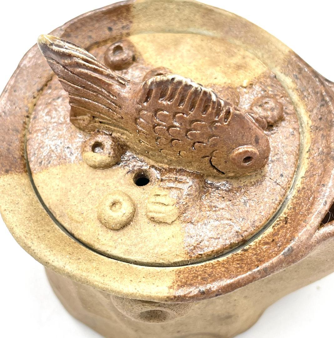 備前焼　魚型　宝瓶　(KH-025)