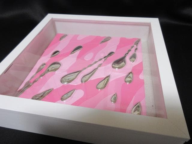 池内信介 ミクストメディア Untitled サムホールスクエアPink 絵画