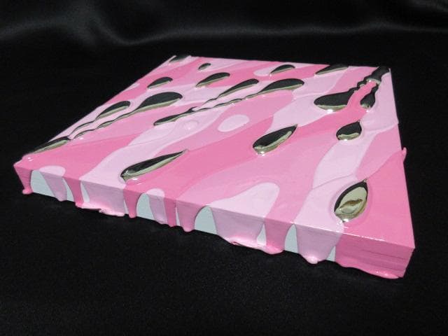 池内信介 ミクストメディア Untitled サムホールスクエアPink 絵画