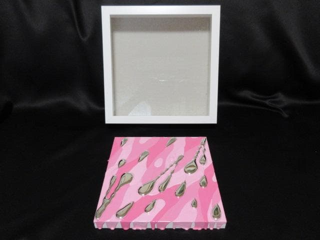 池内信介 ミクストメディア Untitled サムホールスクエアPink 絵画