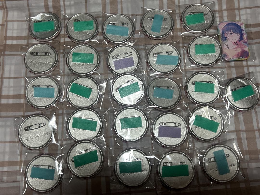 プロセカ 桐谷遥 グリッター缶バッジ グリ缶 25個