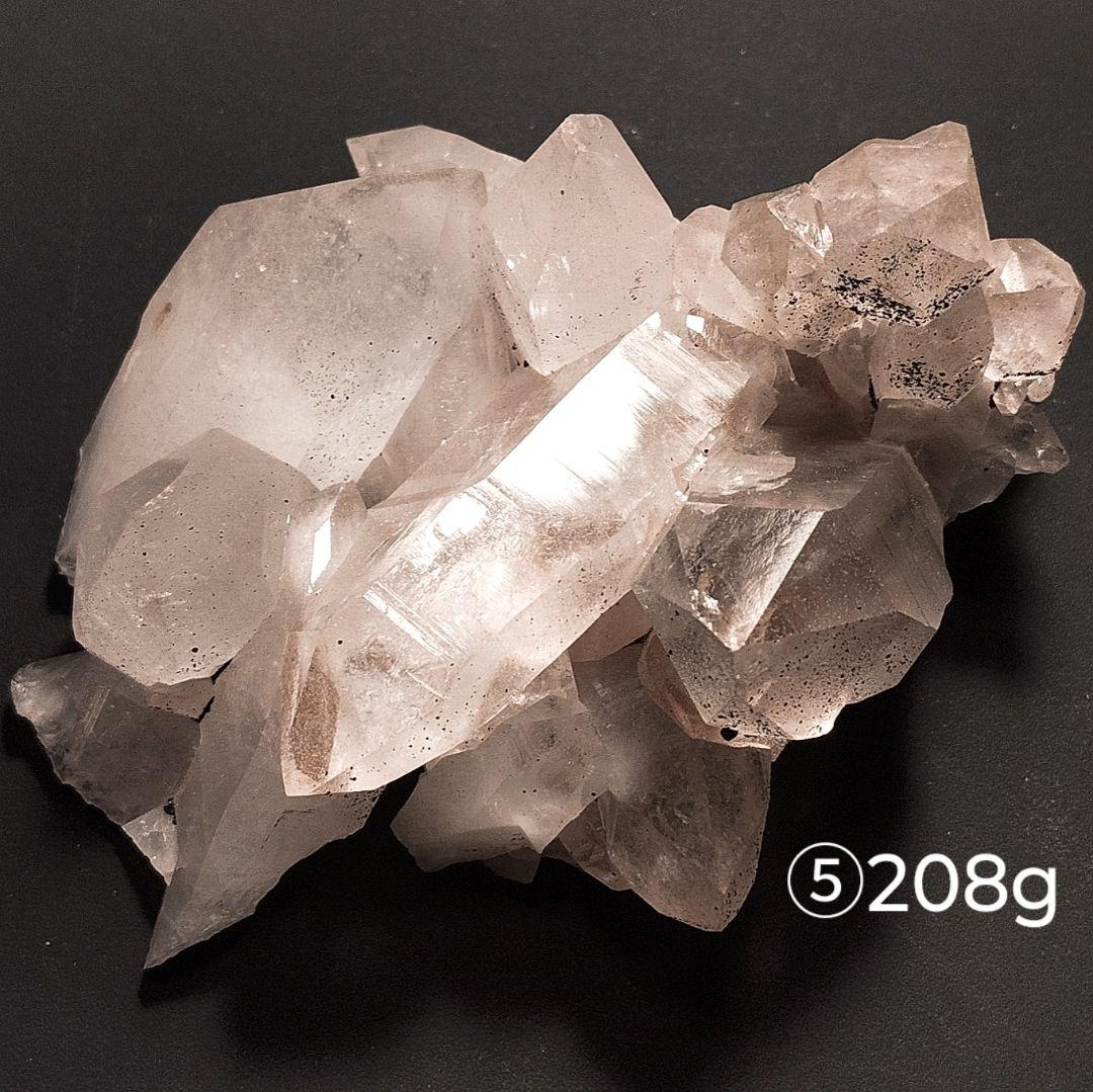 ⑤マニカラン水晶 クラスター原石 ピンクマニカラン レコードキーパー アナテース