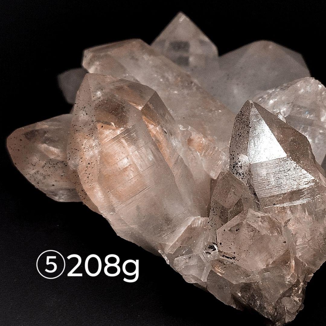 ⑤マニカラン水晶 クラスター原石 ピンクマニカラン レコードキーパー アナテース