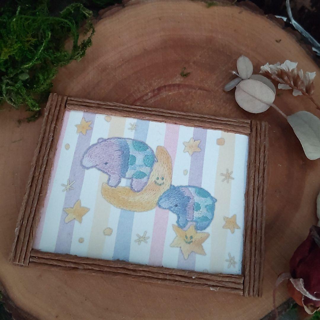 【確認用】【ミニチュア】額入りポスター✽バク✽handmade