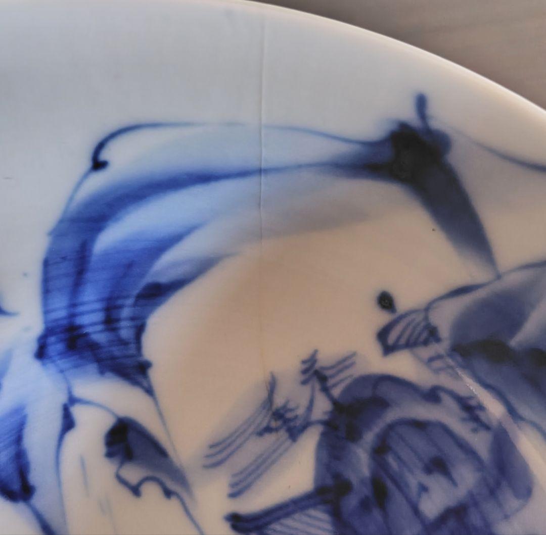 古伊万里 染付 手描き 山水 鉢　大中小3つ アンティーク レトロ 春