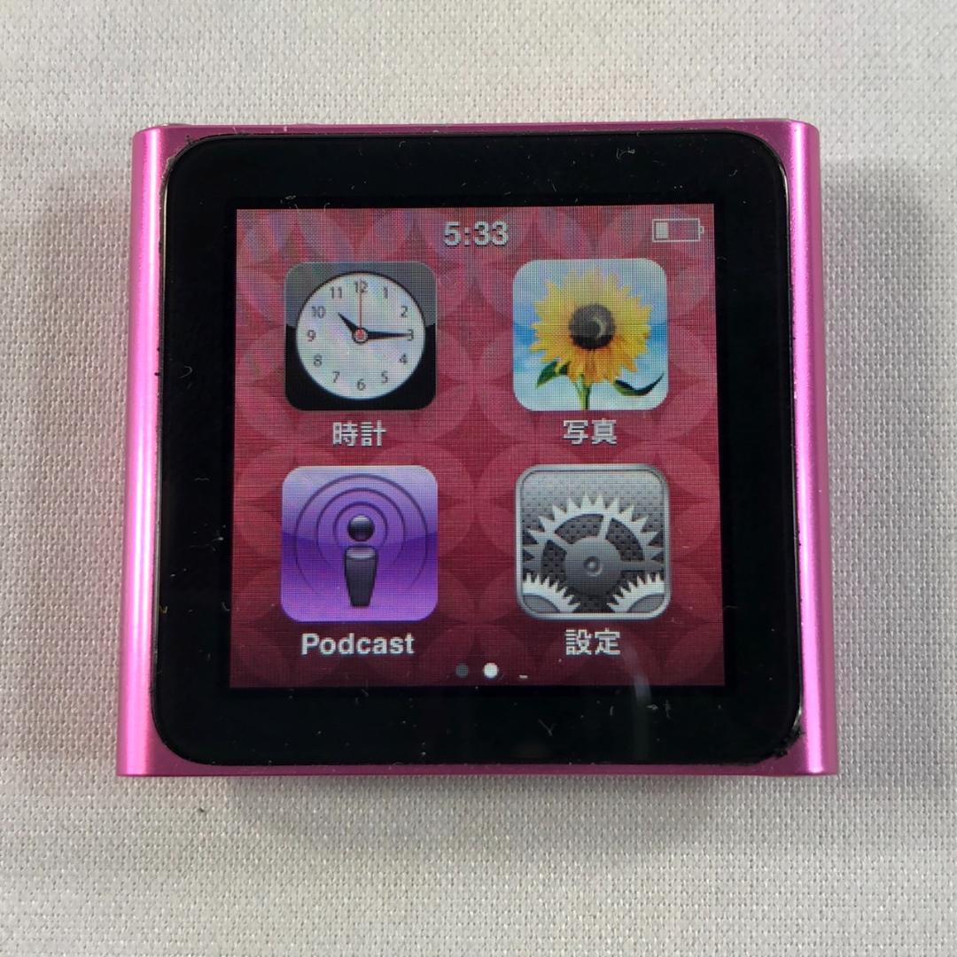 【美品】iPod nano 第6世代 16G 新品バッテリーに交換品　ピンク