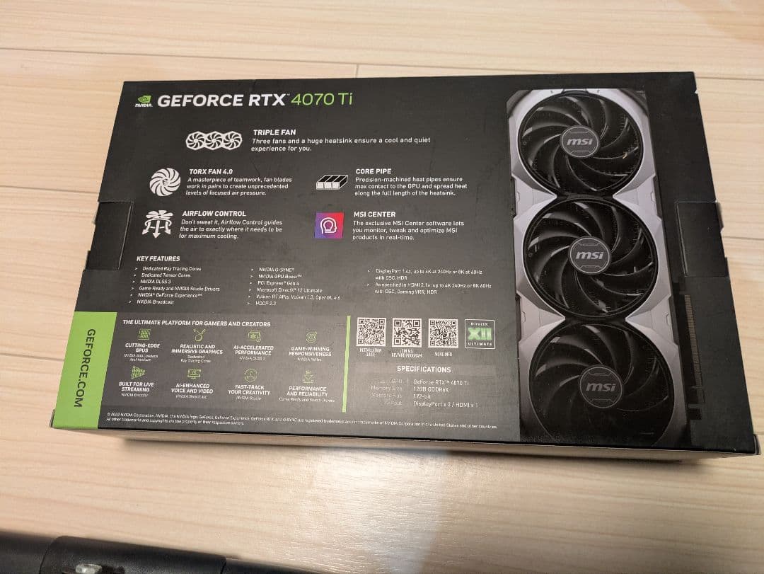 RTX 4070Ti MSI VENTUS GeForce グラフィックボード