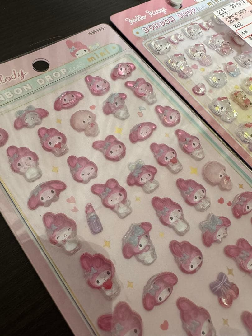 ボンボンドロップシール サンリオ ミニ 6枚セット はぴだんぶい キティ