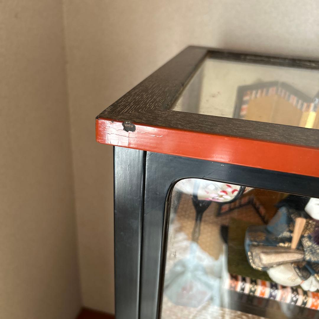 初代米州木目込み雛人形セット 15体 木製飾り台付き　昭和レトロ