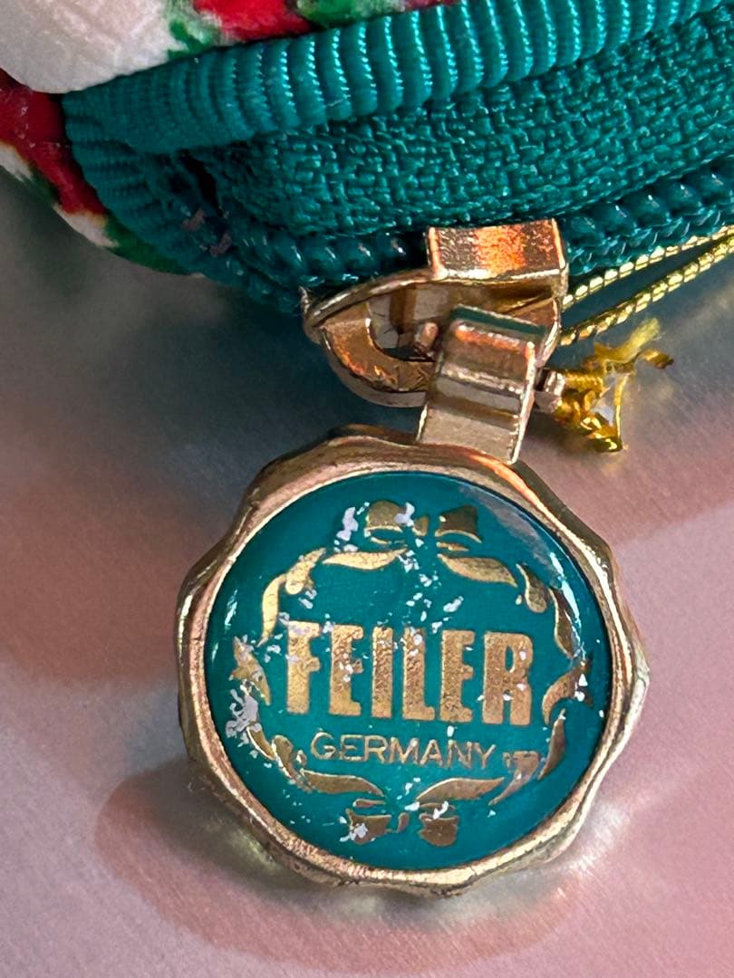 ヴィンテージ　FEILER フェイラー　ポーチ　メガネケース　セット　花　鳳凰