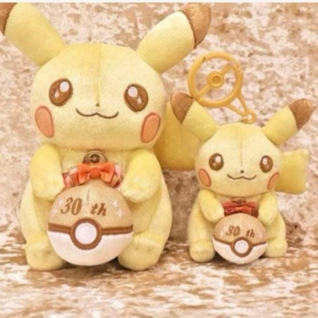 ポケモンセンター　30周年記念　ピカピカ！ピカチュウ　ぬいぐるみ　マスコット