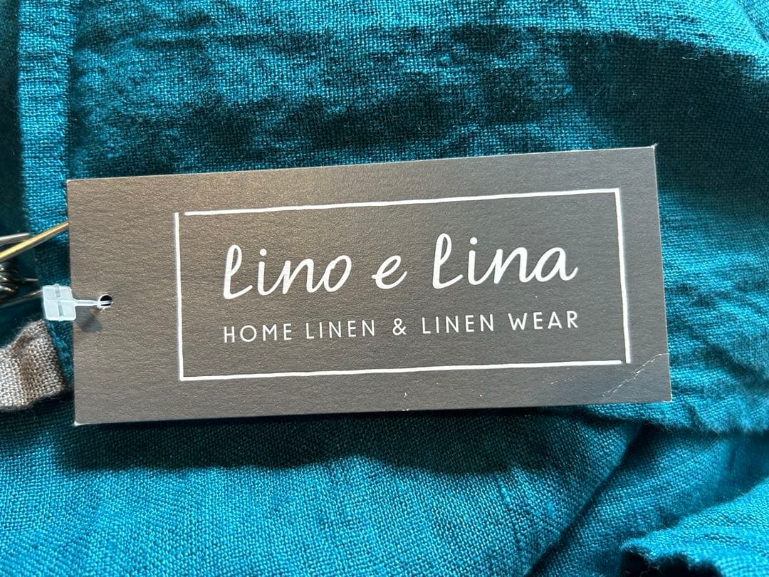 新品未使用　リーノエリーナ　フルエプロン マノン ブルーパヴォーネ　リトアニア製