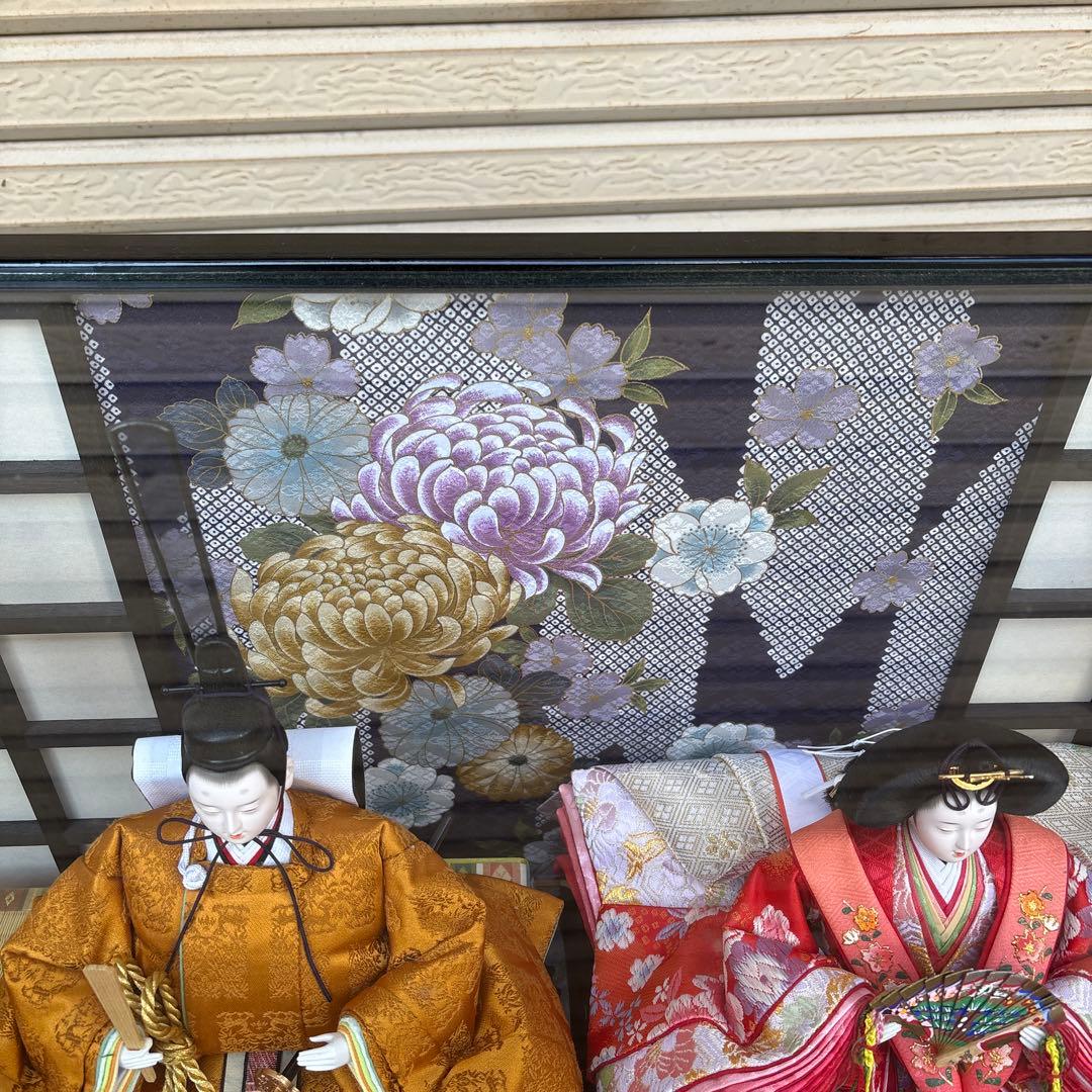 雛人形　雛祭り　雛壇　雛祭り　寿光作　ガラスケース入り