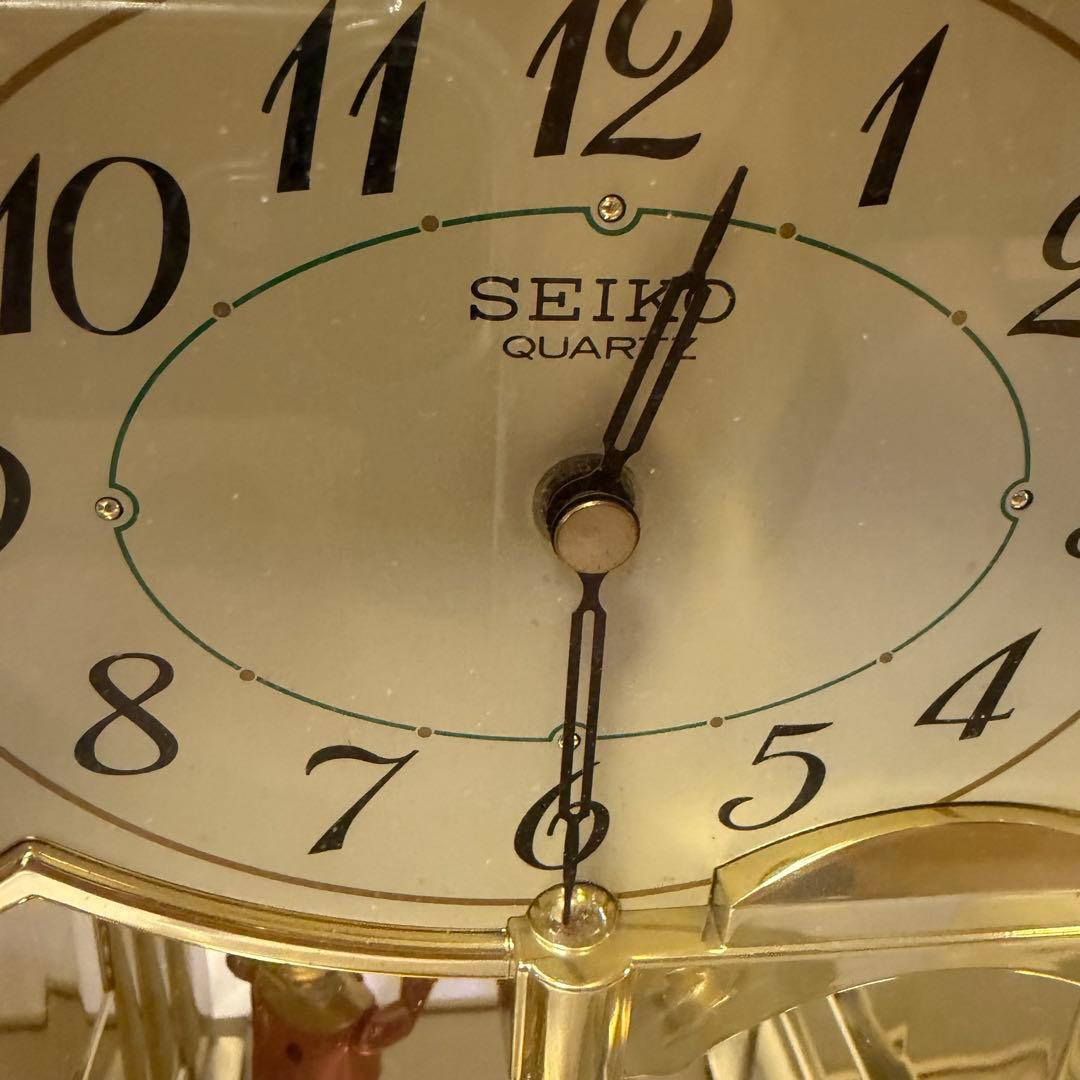 セイコー　からくり時計　Hello Cycle ゴールド 置時計　SEIKO