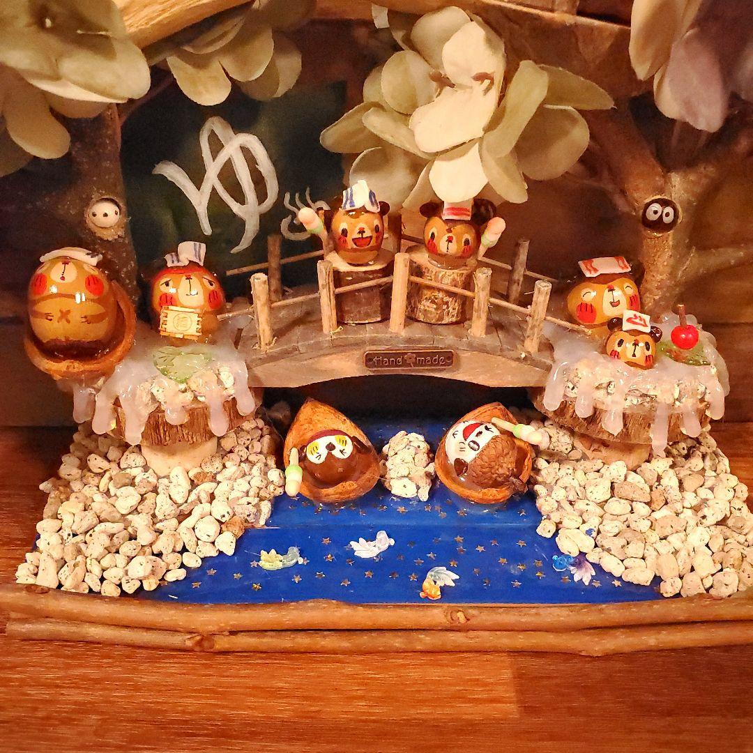 miyu☆★どんぐりアート★温泉★フラワーリース★オブジェ★置物★ジオラマ