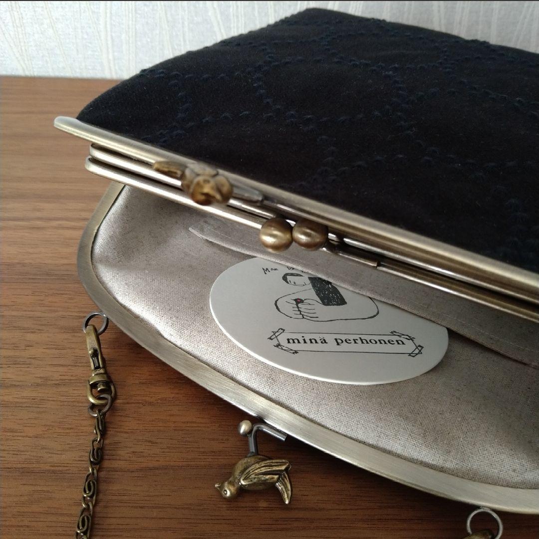 【ラスト1点】小鳥の口金 親子がま口バッグ/dop☆ミナペルホネン ハンドメイド