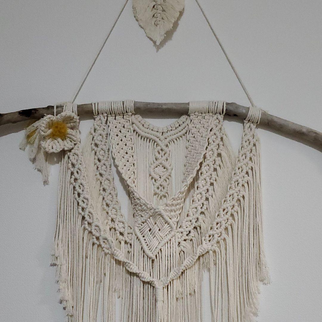 流木マクラメタペストリー