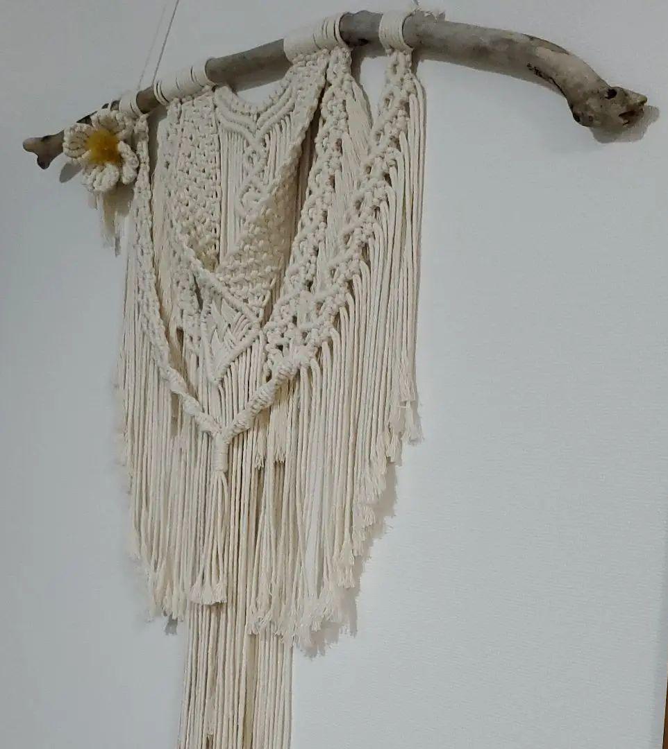 流木マクラメタペストリー