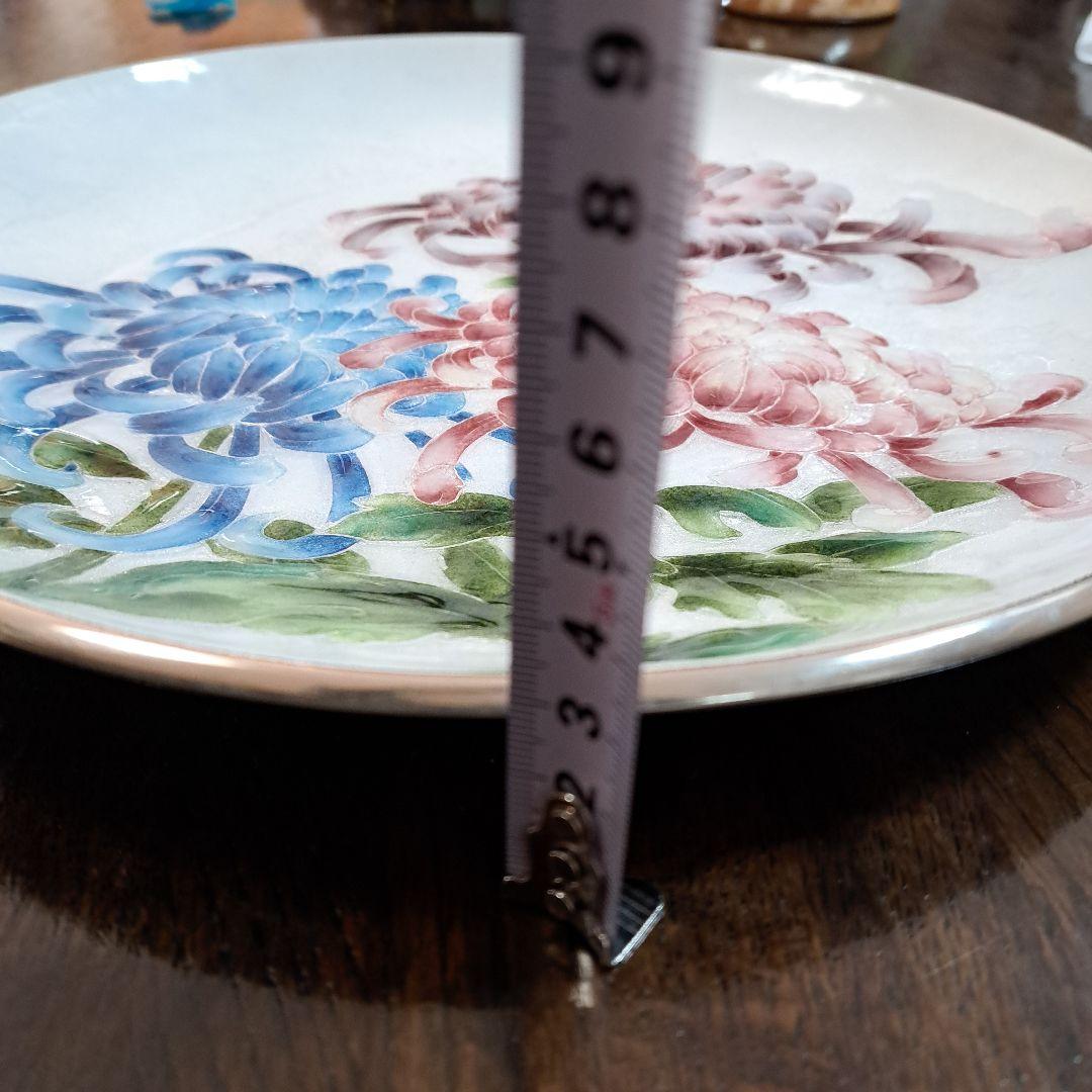 お値下げしました　七宝焼　飾り皿　直径約30cm ヴィンテージ