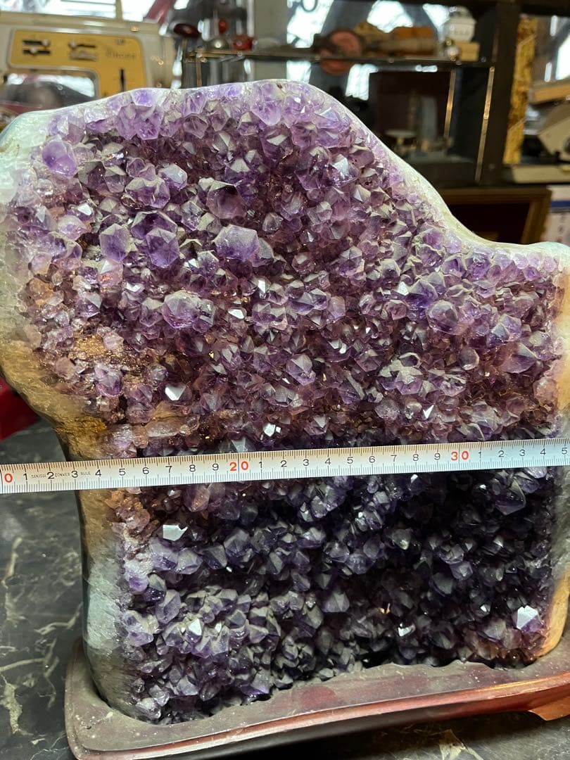 アメジスト、紫水晶、パワーストーン、宝石、約30センチ