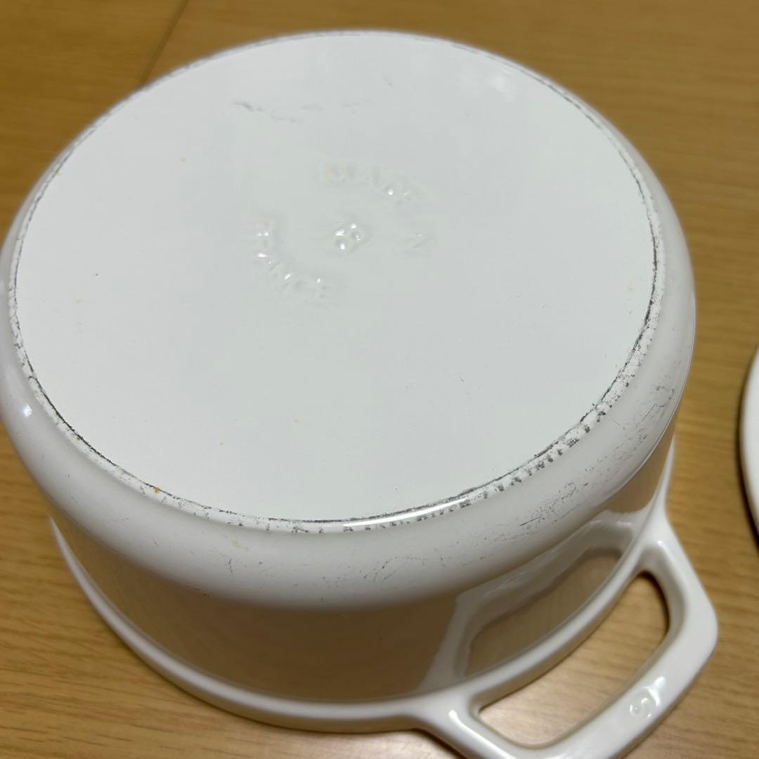 STAUB 両手鍋 白 18センチ