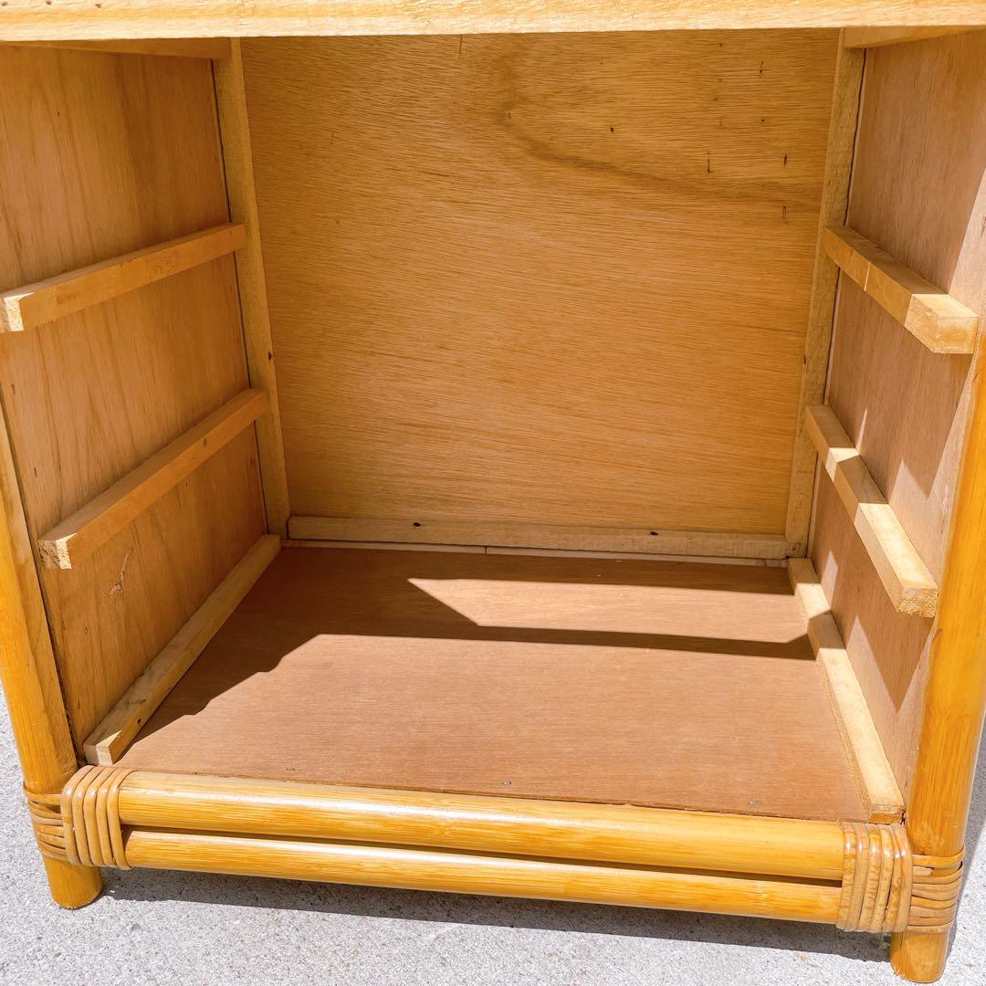 【美品】ラタン 5段チェスト 籐製 引き出し収納 アンティーク 昭和レトロ