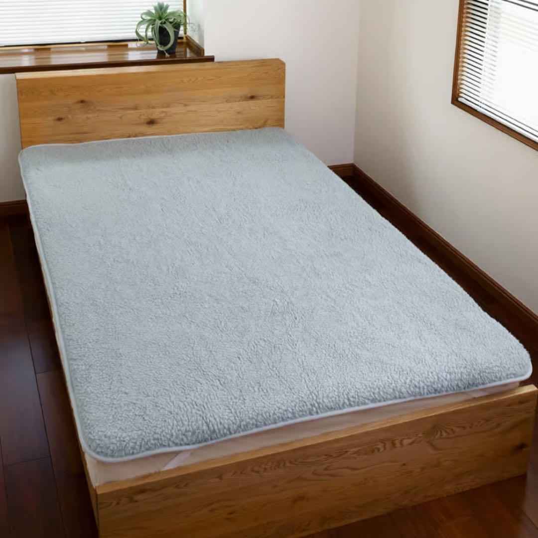 未使用＊ フジヒート ハイパイル 敷きパッド シングル グレー 日本製 寝具