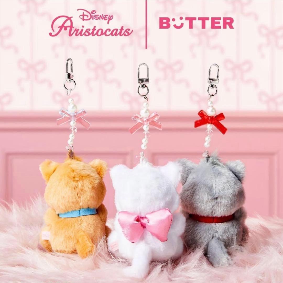 韓国 butter family おしゃれキャットマリー コラボ ぬいキー 3点