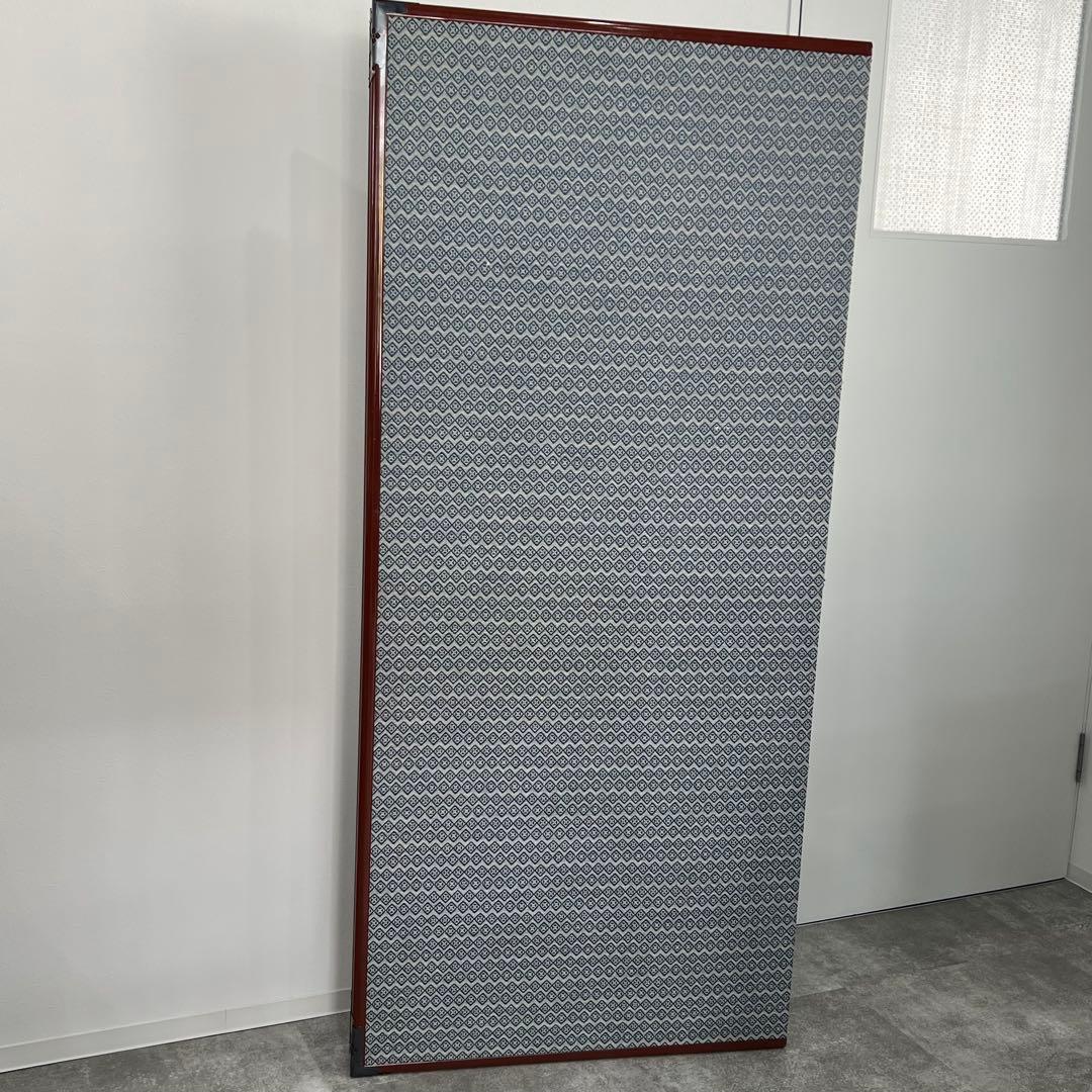 美品 扇柄屏風 ベージュ系 屏風絵 ヴィンテージ品 二扇